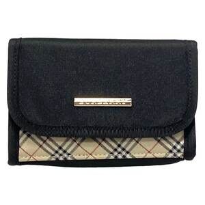 Burberry Pouch Black Beige Red